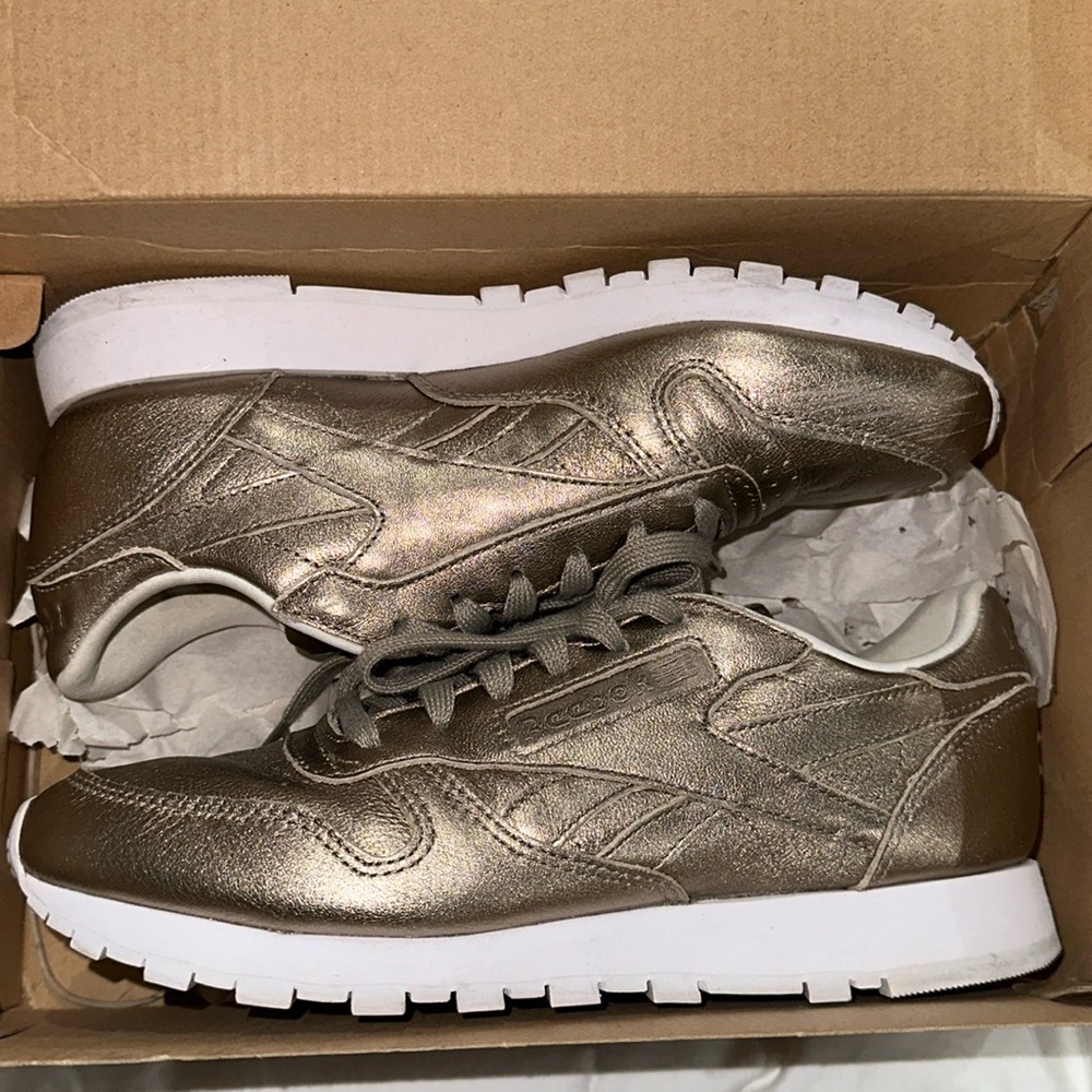 REEBOK Classics; SHADE melted metal leather